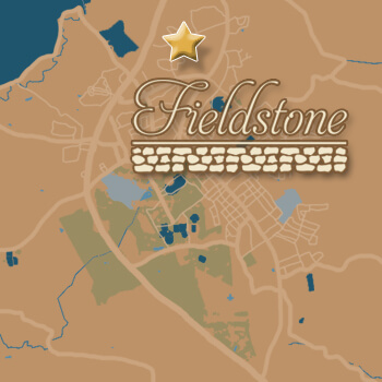 Location of Fieldstone Apartments in Blacksburg